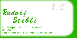 rudolf stibli business card